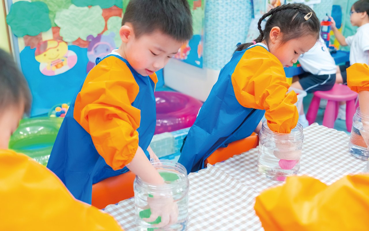 Children enjoying campus life