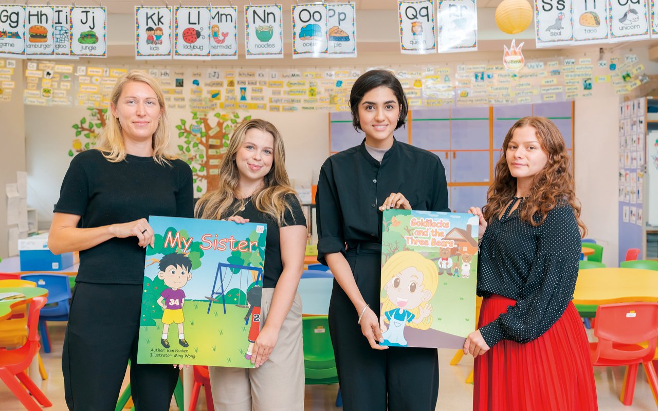 Specially hired four foreign teachers