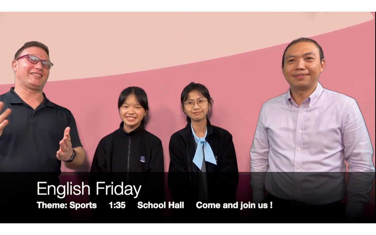 The school will broadcast English short films and have English campus TV programs