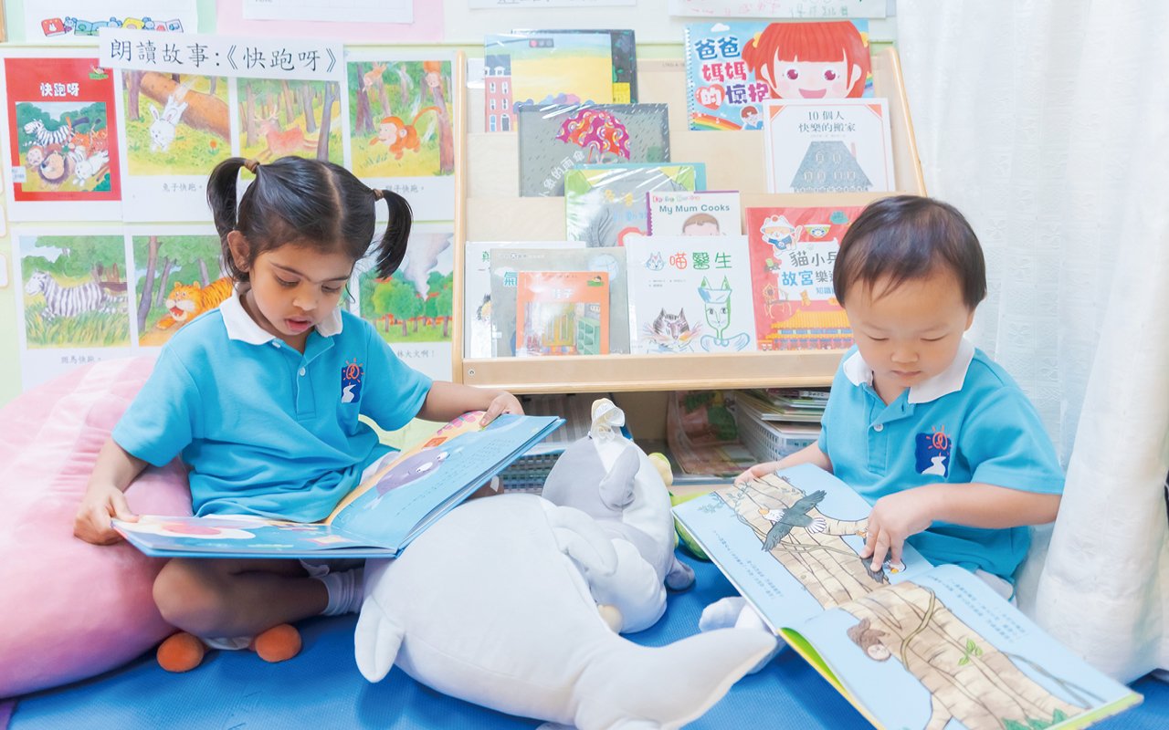 Children love reading books and absorbing knowledge