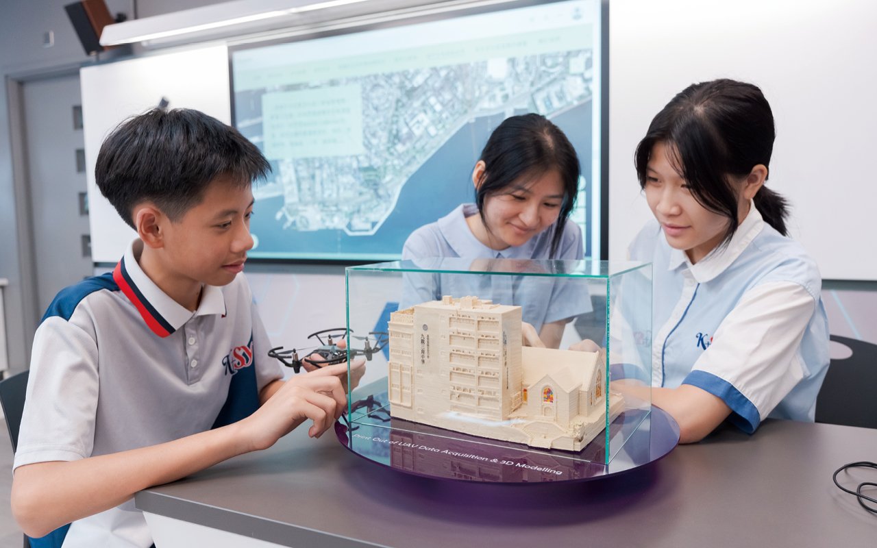 The school has two buildings, allowing greater flexibility in space utilization.