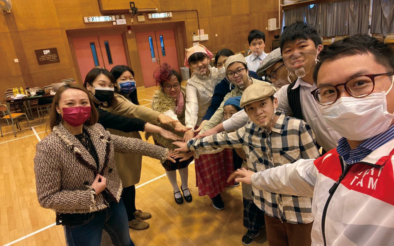 The school creates an immersive English environment