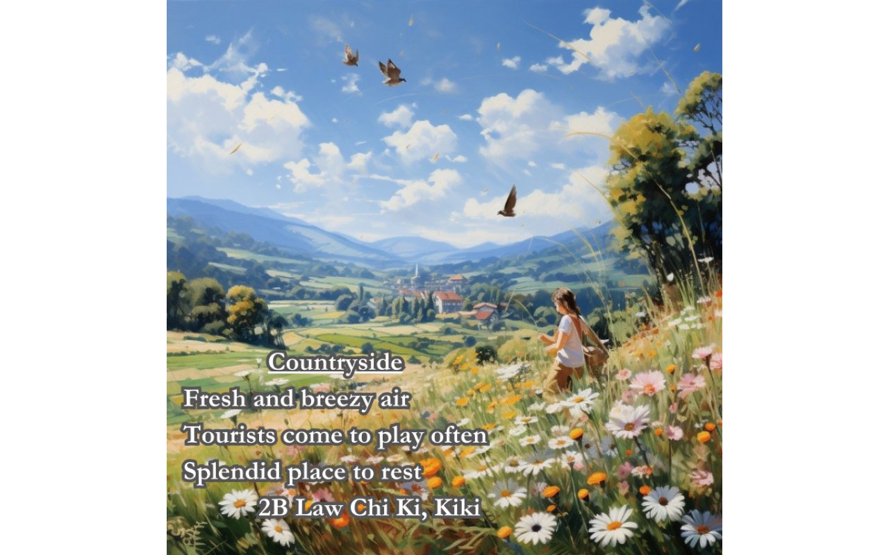 Students use AI instructions to turn English poems into images, detailing the poetic and picturesque feelings of spring, summer, autumn and winter in the world.