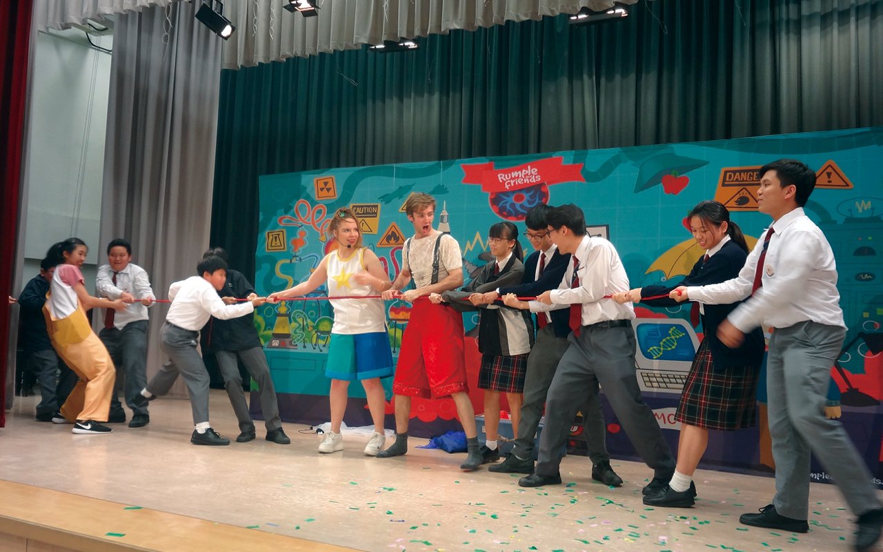 The school is committed to creating a good English learning environment and stimulating students' interest and motivation in English.