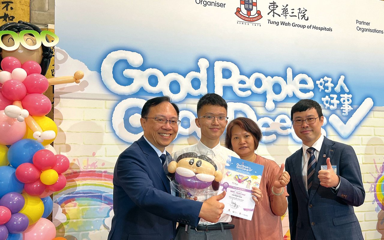 With outstanding performance, he ranked among the top ten in the Tung Wah Group of Hospitals "Good People and Good Deeds: English Story Writing Competition 2023-24"
