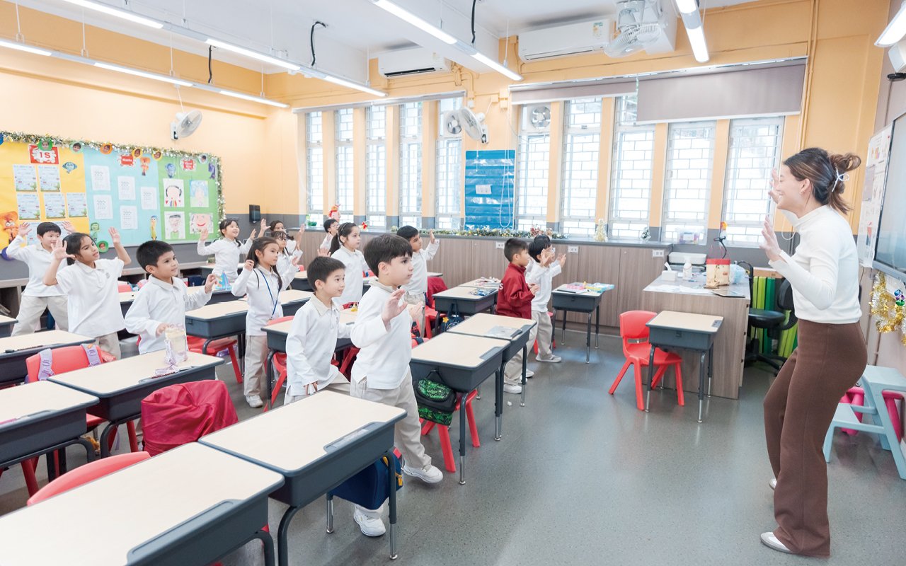 Communication and interaction among students are also mainly in English