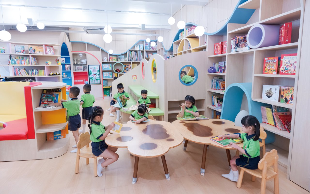 The school creates a strong language learning atmosphere