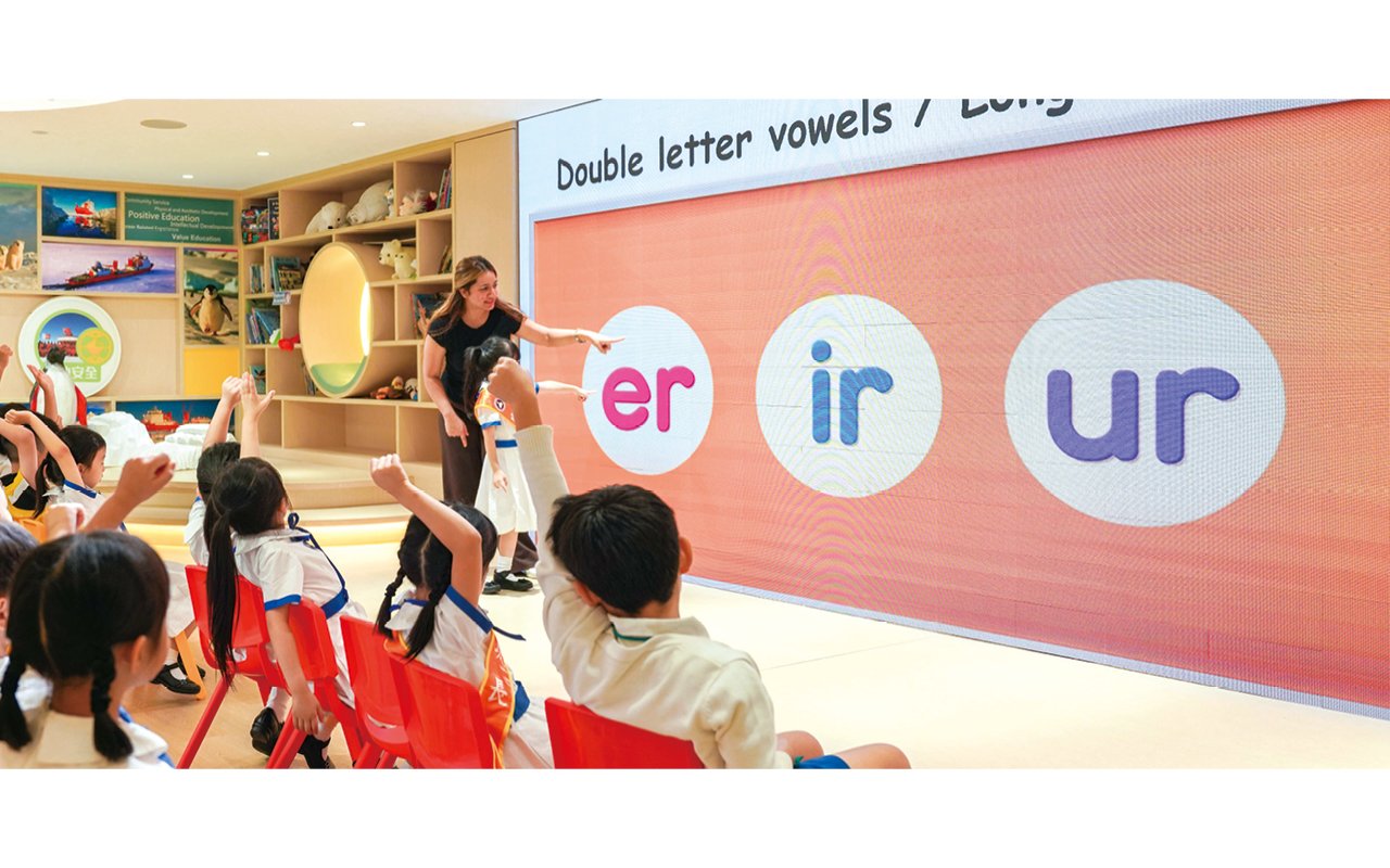 The school creates an immersive English learning environment